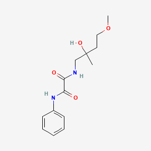 molecular formula C14H20N2O4 B2987940 N1-(2-hydroxy-4-methoxy-2-methylbutyl)-N2-phenyloxalamide CAS No. 2309554-39-8