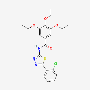 molecular formula C21H22ClN3O4S B2988000 N-[5-(2-chlorophenyl)-1,3,4-thiadiazol-2-yl]-3,4,5-triethoxybenzamide CAS No. 392241-68-8