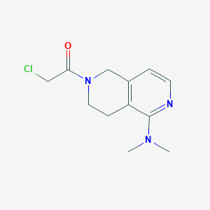 molecular formula C12H16ClN3O B2988005 2-Chloro-1-[5-(dimethylamino)-3,4-dihydro-1H-2,6-naphthyridin-2-yl]ethanone CAS No. 2411312-16-6