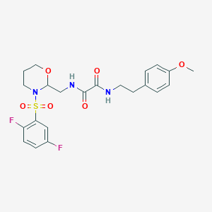 B2988011 N1-((3-((2,5-difluorophenyl)sulfonyl)-1,3-oxazinan-2-yl)methyl)-N2-(4-methoxyphenethyl)oxalamide CAS No. 872976-65-3