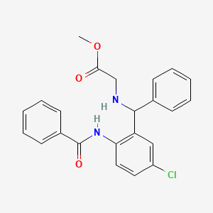 molecular formula C23H21ClN2O3 B2988070 methyl 2-{[(2-benzamido-5-chlorophenyl)(phenyl)methyl]amino}acetate CAS No. 381209-28-5