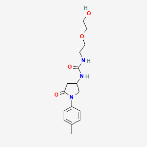 molecular formula C16H23N3O4 B2988104 1-(2-(2-Hydroxyethoxy)ethyl)-3-(5-oxo-1-(p-tolyl)pyrrolidin-3-yl)urea CAS No. 894016-41-2