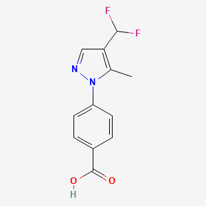 B2988206 4-[4-(Difluoromethyl)-5-methylpyrazol-1-yl]benzoic acid CAS No. 2248359-13-7
