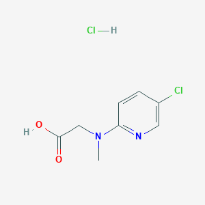 molecular formula C8H10Cl2N2O2 B2988212 2-[(5-Chloropyridin-2-yl)(methyl)amino]acetic acid hydrochloride CAS No. 1955540-03-0