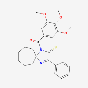 3-Phenyl-1-(3,4,5-trimethoxybenzoyl)-1,4-diazaspiro[4.6]undec-3-ene-2-thione