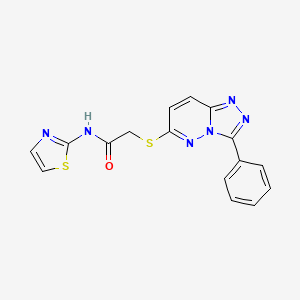2-((3-phenyl-[1,2,4]triazolo[4,3-b]pyridazin-6-yl)thio)-N-(thiazol-2-yl)acetamide