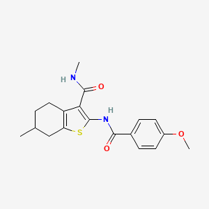 2-(4-methoxybenzamido)-N,6-dimethyl-4,5,6,7-tetrahydrobenzo[b]thiophene-3-carboxamide