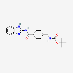 [4-(1H-Benzoimidazol-2-ylcarbamoyl)cyclohexylmethyl]carbamic acid tert-butyl ester