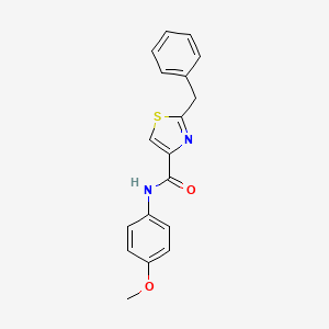 molecular formula C18H16N2O2S B2988465 2-benzyl-N-(4-methoxyphenyl)-1,3-thiazole-4-carboxamide CAS No. 477872-91-6