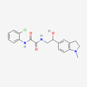 molecular formula C19H20ClN3O3 B2988468 N1-(2-chlorophenyl)-N2-(2-hydroxy-2-(1-methylindolin-5-yl)ethyl)oxalamide CAS No. 1705650-49-2