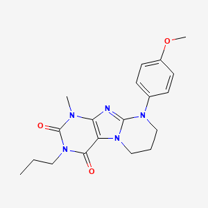 9-(4-methoxyphenyl)-1-methyl-3-propyl-7,8-dihydro-6H-purino[7,8-a]pyrimidine-2,4-dione