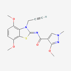 (Z)-N-(4,7-dimethoxy-3-(prop-2-yn-1-yl)benzo[d]thiazol-2(3H)-ylidene)-3-methoxy-1-methyl-1H-pyrazole-4-carboxamide