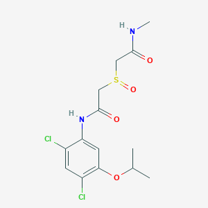 2-{[2-(2,4-dichloro-5-isopropoxyanilino)-2-oxoethyl]sulfinyl}-N-methylacetamide