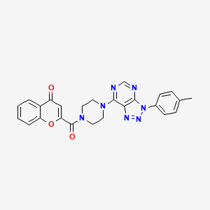 2-(4-(3-(p-tolyl)-3H-[1,2,3]triazolo[4,5-d]pyrimidin-7-yl)piperazine-1-carbonyl)-4H-chromen-4-one