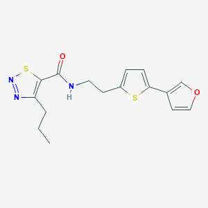 N-(2-(5-(furan-3-yl)thiophen-2-yl)ethyl)-4-propyl-1,2,3-thiadiazole-5-carboxamide