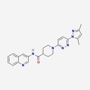 1-(6-(3,5-dimethyl-1H-pyrazol-1-yl)pyridazin-3-yl)-N-(quinolin-3-yl)piperidine-4-carboxamide