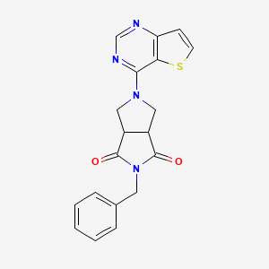 5-Benzyl-2-thieno[3,2-d]pyrimidin-4-yl-1,3,3a,6a-tetrahydropyrrolo[3,4-c]pyrrole-4,6-dione