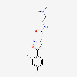 2-(5-(2,4-difluorophenyl)isoxazol-3-yl)-N-(2-(dimethylamino)ethyl)acetamide