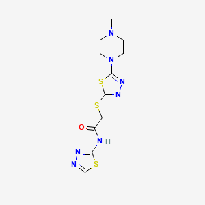 N-(5-methyl-1,3,4-thiadiazol-2-yl)-2-((5-(4-methylpiperazin-1-yl)-1,3,4-thiadiazol-2-yl)thio)acetamide