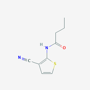 molecular formula C9H10N2OS B2988511 N-(3-cyanothiophen-2-yl)butanamide CAS No. 865546-17-4