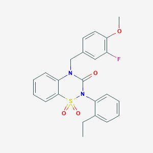 2-(2-ethylphenyl)-4-(3-fluoro-4-methoxybenzyl)-2H-1,2,4-benzothiadiazin-3(4H)-one 1,1-dioxide