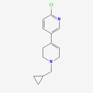 molecular formula C14H17ClN2 B2988542 2-Chloro-5-[1-(cyclopropylmethyl)-3,6-dihydro-2H-pyridin-4-yl]pyridine CAS No. 2305354-70-3