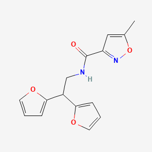 N-(2,2-di(furan-2-yl)ethyl)-5-methylisoxazole-3-carboxamide