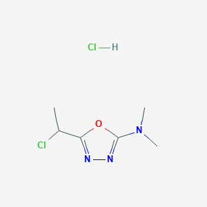 5-(1-Chloroethyl)-N,N-dimethyl-1,3,4-oxadiazol-2-amine;hydrochloride