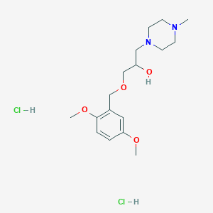molecular formula C17H30Cl2N2O4 B2988561 1-((2,5-Dimethoxybenzyl)oxy)-3-(4-methylpiperazin-1-yl)propan-2-ol dihydrochloride CAS No. 1185708-66-0