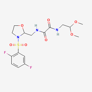 N1-((3-((2,5-difluorophenyl)sulfonyl)oxazolidin-2-yl)methyl)-N2-(2,2-dimethoxyethyl)oxalamide