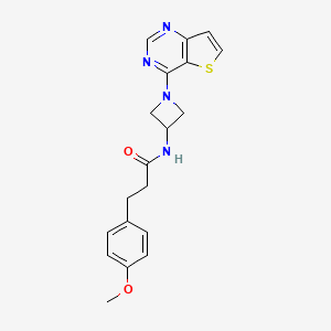 3-(4-Methoxyphenyl)-N-(1-thieno[3,2-d]pyrimidin-4-ylazetidin-3-yl)propanamide