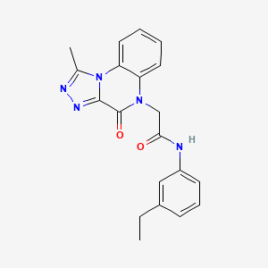 molecular formula C20H19N5O2 B2988622 N-(3-ethylphenyl)-2-(1-methyl-4-oxo[1,2,4]triazolo[4,3-a]quinoxalin-5(4H)-yl)acetamide CAS No. 1260926-86-0