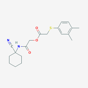 [(1-Cyanocyclohexyl)carbamoyl]methyl 2-[(3,4-dimethylphenyl)sulfanyl]acetate
