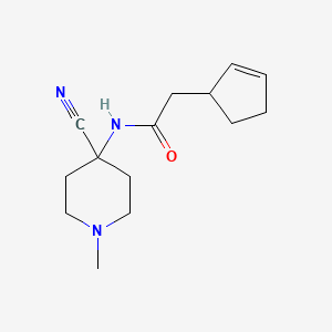 N-(4-Cyano-1-methylpiperidin-4-yl)-2-cyclopent-2-en-1-ylacetamide