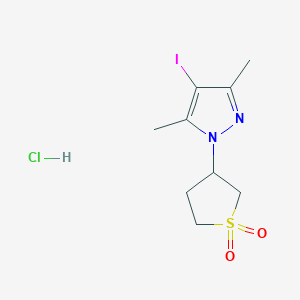 3-(4-iodo-3,5-dimethyl-1H-pyrazol-1-yl)-1lambda6-thiolane-1,1-dione hydrochloride