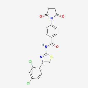 N-(4-(2,4-dichlorophenyl)thiazol-2-yl)-4-(2,5-dioxopyrrolidin-1-yl)benzamide