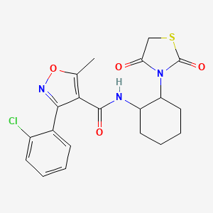 3-(2-chlorophenyl)-N-(2-(2,4-dioxothiazolidin-3-yl)cyclohexyl)-5-methylisoxazole-4-carboxamide