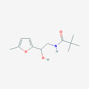 molecular formula C12H19NO3 B2988661 N-[2-hydroxy-2-(5-methylfuran-2-yl)ethyl]-2,2-dimethylpropanamide CAS No. 1257547-29-7