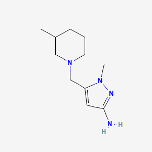 1-methyl-5-[(3-methylpiperidin-1-yl)methyl]-1H-pyrazol-3-amine
