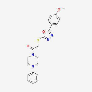 2-((5-(4-Methoxyphenyl)-1,3,4-oxadiazol-2-yl)thio)-1-(4-phenylpiperazin-1-yl)ethanone