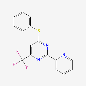 4-(Phenylsulfanyl)-2-(2-pyridinyl)-6-(trifluoromethyl)pyrimidine