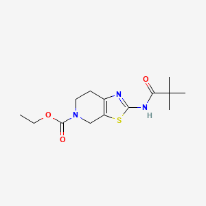 molecular formula C14H21N3O3S B2988706 ethyl 2-pivalamido-6,7-dihydrothiazolo[5,4-c]pyridine-5(4H)-carboxylate CAS No. 923440-75-9