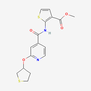 molecular formula C16H16N2O4S2 B2988715 Methyl 2-(2-((tetrahydrothiophen-3-yl)oxy)isonicotinamido)thiophene-3-carboxylate CAS No. 2034240-31-6