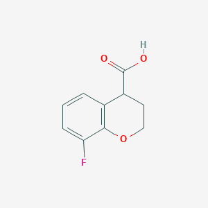 molecular formula C10H9FO3 B2988726 8-fluoro-3,4-dihydro-2H-1-benzopyran-4-carboxylic acid CAS No. 1226195-55-6