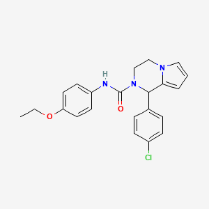 molecular formula C22H22ClN3O2 B2988751 1-(4-chlorophenyl)-N-(4-ethoxyphenyl)-3,4-dihydropyrrolo[1,2-a]pyrazine-2(1H)-carboxamide CAS No. 899959-95-6