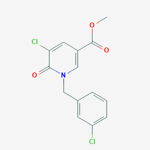 molecular formula C14H11Cl2NO3 B2988761 Methyl 5-chloro-1-(3-chlorobenzyl)-6-oxo-1,6-dihydro-3-pyridinecarboxylate CAS No. 400087-50-5