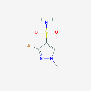 molecular formula C4H6BrN3O2S B2988786 3-bromo-1-methyl-1H-pyrazole-4-sulfonamide CAS No. 1934408-70-4