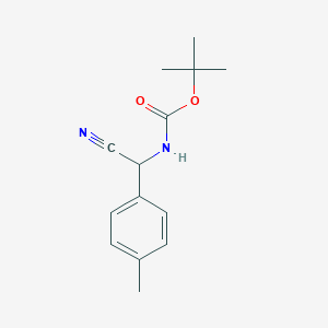 molecular formula C14H18N2O2 B2988927 tert-Butyl N-[cyano(4-methylphenyl)methyl]carbamate CAS No. 774225-33-1