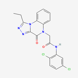 molecular formula C19H15Cl2N5O2 B2988963 N-(2,5-dichlorophenyl)-2-{1-ethyl-4-oxo-4H,5H-[1,2,4]triazolo[4,3-a]quinoxalin-5-yl}acetamide CAS No. 1357833-48-7