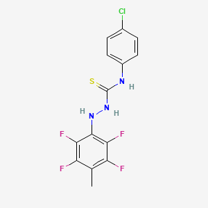 N-(4-chlorophenyl)-2-(2,3,5,6-tetrafluoro-4-methylphenyl)-1-hydrazinecarbothioamide
